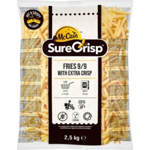 Potatoes frozen SureCrisp with skin, 9x9mm, McCain, 2.5 kg